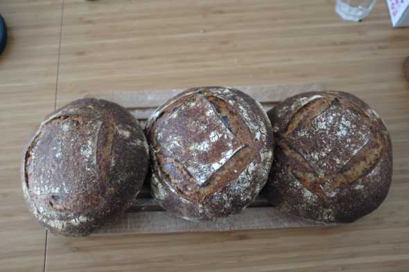 The curst of the wholemeal & rye sourdough bread